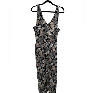 J. Jill Wearever Collection Plant Leaf Jumpsuit Size Large